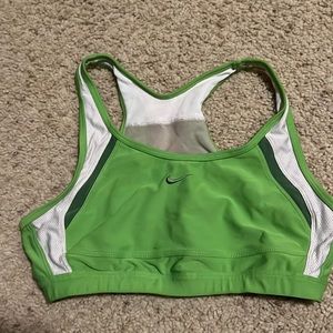 Nike green sports bra size M